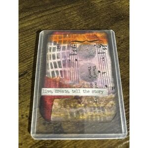 ACEO ORIGINAL  Signed Art Card Mixed Media Collage Live Create- 2025 Hard Sleeve